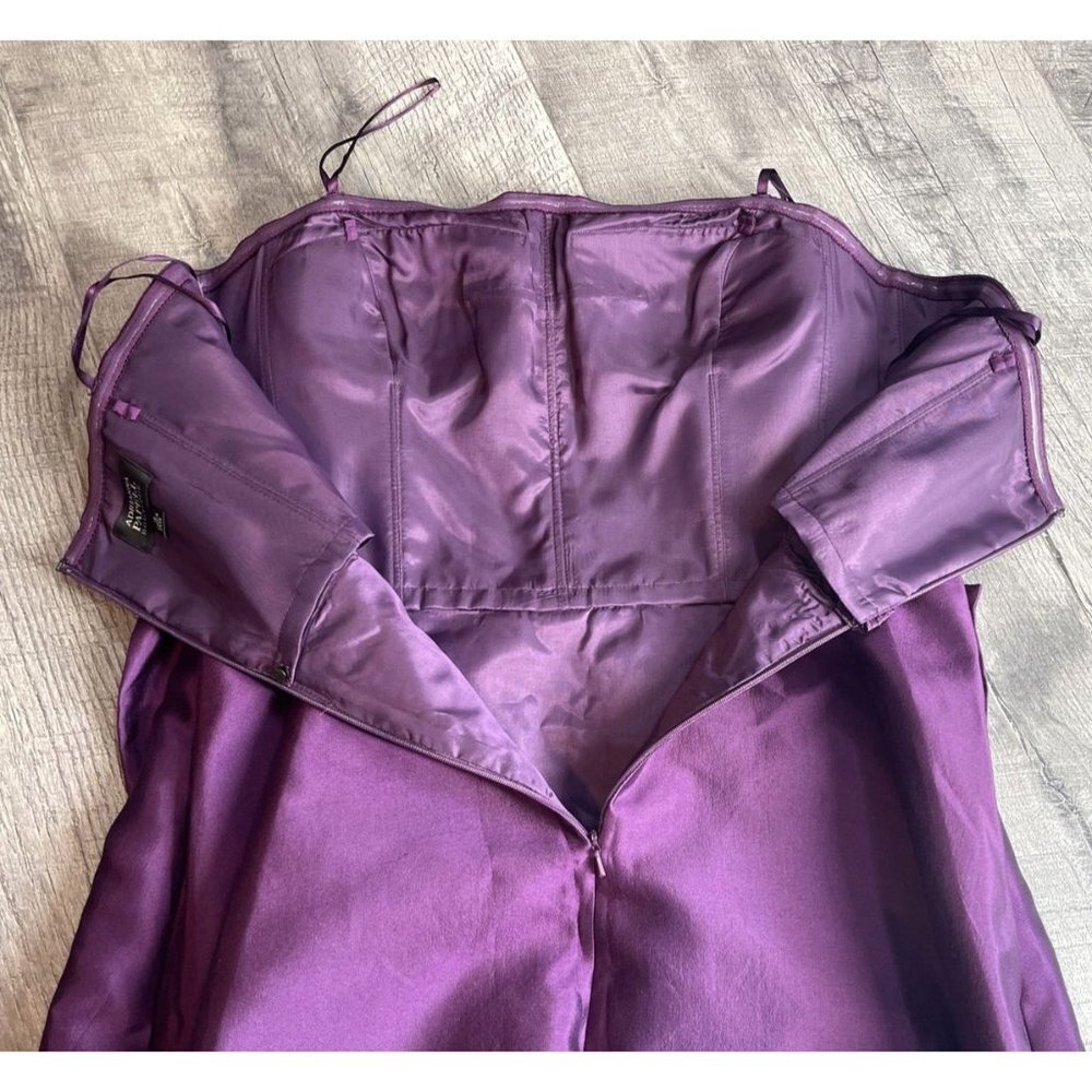 Adrianna Papell Cocktail Dress Womens 14‎ Purple Silk Sleeveless Bow Mini NEW - Picture 11 of 12